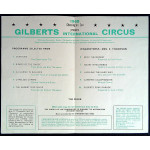 Gilberts International Circus Chessington Zoo programme 1968